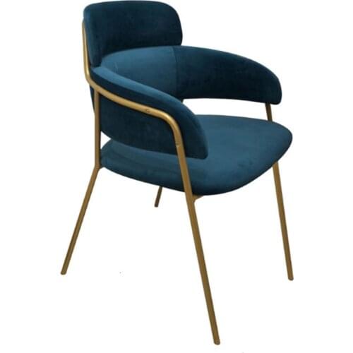 Nordic style light luxury restaurant iron chair ins net red single person sofa chair cafe light luxury iron dining chair