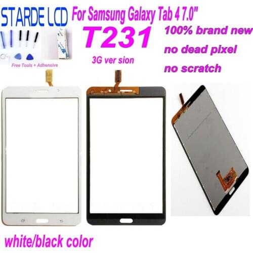 STARDE LCD for Samsung Galaxy Tab 4 7.0'' T231 SM-T231 3G LCD Display Touch Screen Digitizer Assembly with Tools Adhensive