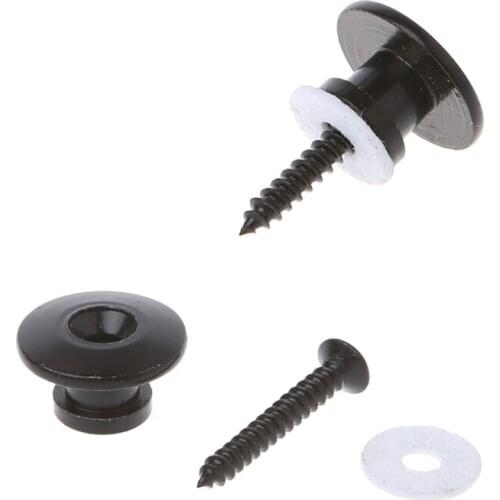 1 Pair Mushroom Head Electric Guitar Strap Buttons Locks with Mounting Screws M68D