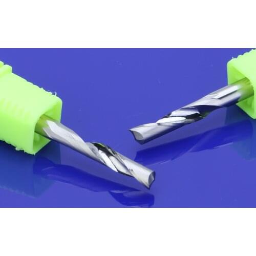 10pcs 3.175mm Single Flute Spiral end mill cnc solid carbide aluminum engraving milling cutter,aluminum composite panels