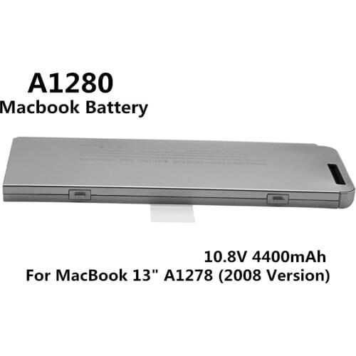 100% Original 10.8V 4400mAh Notebook Laptop A1280 Battery FOR Apple MacBook 13" A1278 (2008 Version) MB466LL/A MB466 MB771LLA