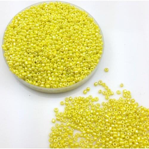 16g 1000pcs 2mm AB Dark Yellow Colorful Round Opaque Loose Spacer Bead Cezch Glass Seed Beads Handmade Jewelry DIY Garment Bead