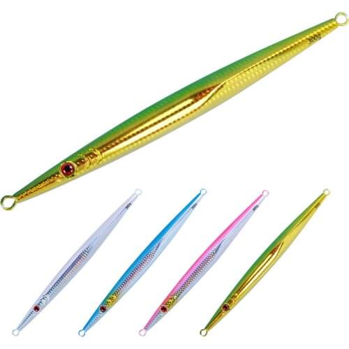 4PCS Sea Fishing laser Luminous Metal Jigging Lure Trolling Bait Bass Trout Slow Jig 80/160/200/250/300/350/400g