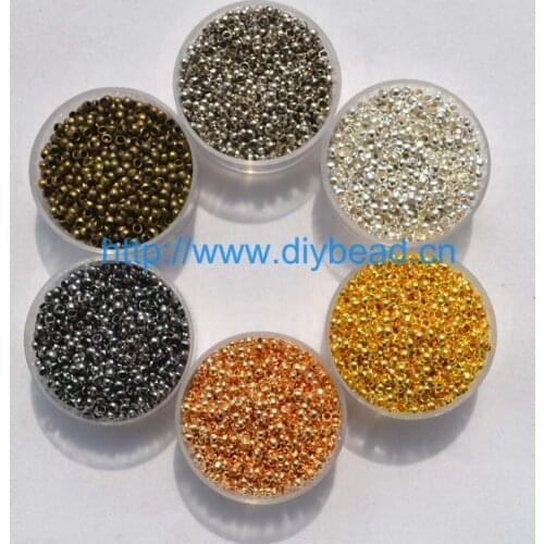 500pcs/lot jewelry findings and components 2MM Ball Plunger metal Accessory Smooth Ball Crimps Beads