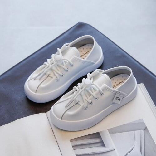 Childrens Board Shoe 2021 Autumn Boys' Soft Soles Joker Casual Shoes Kids Fashion Small White Sneakers Girls Single Shoes XZ74
