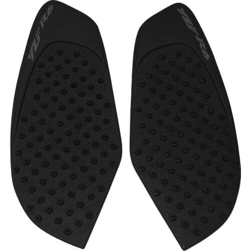 For 2008-2015 Yamaha YZF R6 Black Tank Traction Pads Side Gas Knee Grip Protectors