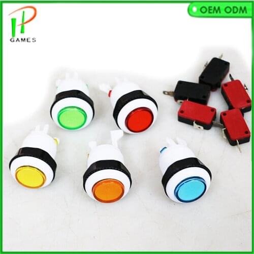 A4 Button Switch 28mm Arcade Push Button Durable Multicade MAME HAPP Style button with micro switch