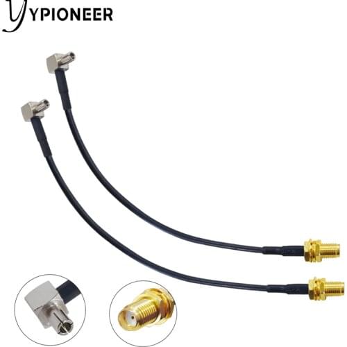 YPioneer T10012 TS9 Male Right Angle to SMA Female Jack RG174 Pigtail RF Coax Cable 15cm For HUAWEI Modem