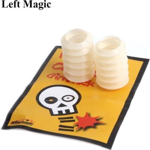 "2 Pcs Comedy Clown Bone Cracker Magic Tricks Illusion Joke Prank Toy Halloween Close-Up Street Magic Prop Magician Fun Sound