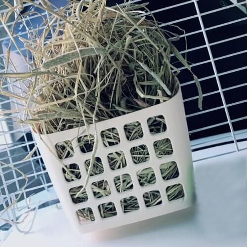 Small Animals Hay Rack Manger Rabbit Food Feeder Bin Bowl Chinchilla Cage Accessory