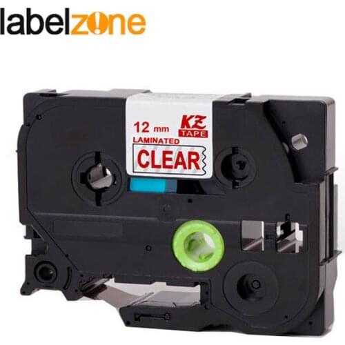 12mm TZE-132 Compatible Brother PT Printer Refill Label Tape red on clear Tze132 tz-132 tze tz 132 tz132 for p-touch Label maker