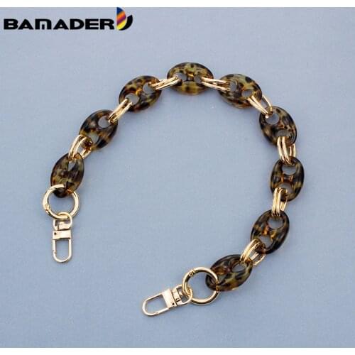 Leopard Acrylic Chain Bags Strap for Handbags Pig Nose Resin Chain Shoulder Bag Straps Purse Chains for Acrylic DIY Accessories