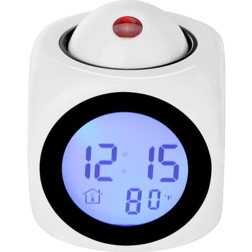 Multifunctional Projection Alarm Clock Digital Snooze Function Backlight Projector Desk Table Led Clock With Time Projection