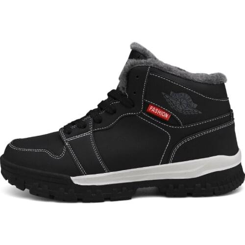 Hiking Shoes Suede Men Winner Cotton Shoes Hunting Boots Man Casual Warm Professional Hiking Sneakers Add Velvet To Keep Warm