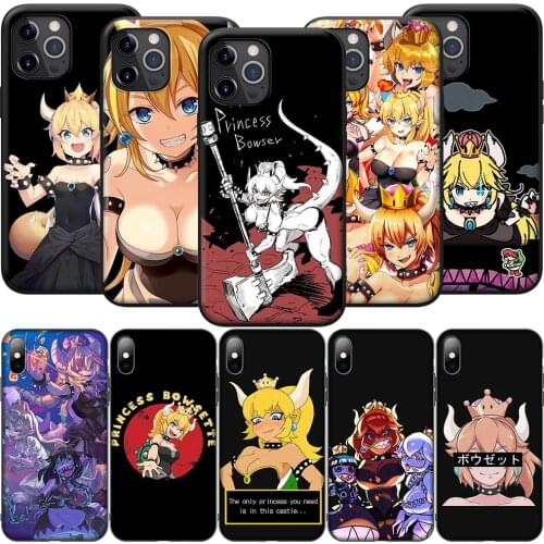 GX187 Princess Bowsette Silicone Soft Case for iPhone 12 Mini 11 Pro XS Max XR X 8 7 6 6S Plus 5 5S SE 2020