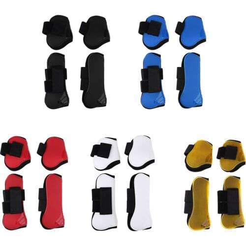Set Of 4 pcs Brushing Boot Horse Stable Neoprene Travel Boots Leg Protection Wrap for Equestrian Performance Competition