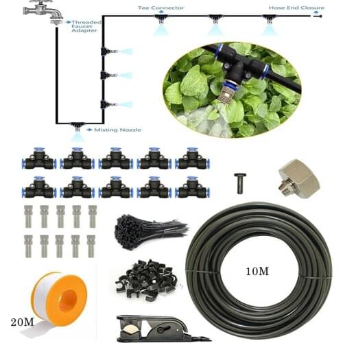 DIY Spray Water Fog Misting Nozzle Patio Misting Cooling Water Fog Sprayer System For Greenhouse GardenFlowers Plant Waterring