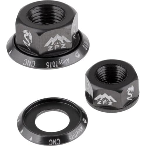 Perfeclan 2pcs Axle Nuts Rear Hub Aluminum Alloy Nut Fixed Gear Bike Hubs