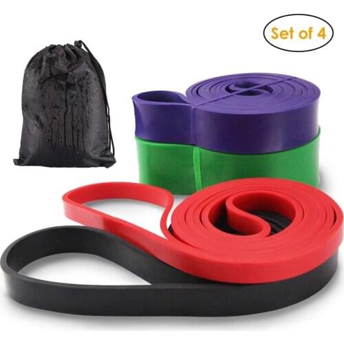 Pull Up Assist Bands-Set of 4-Best Resistance Stretch Band for Men Women Crossfit Assistance Band for Exercise Chin Ups Gyms