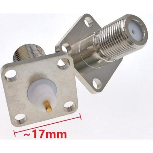 50pcs F Female With 4 Holes Flange PTFE Deck Solder Panel Mount RF Connector