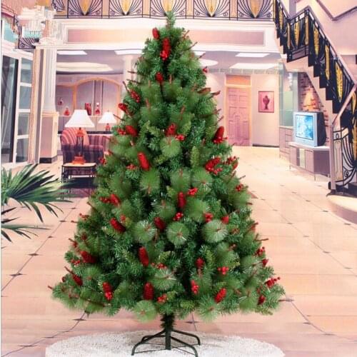 Christmas gifts Christmas New Year 1.8 m / 180cm red berries mixed pine needle tree pine cones Christmas ornament