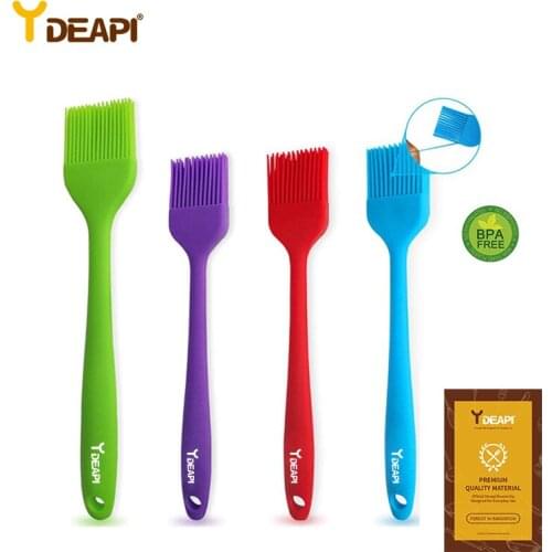 YDEAPI Silicone Spatula Barbeque Brush Cooking BBQ Heat Resistant Oil Condiment Brushes Kitchen Bar Cake Baking Tools