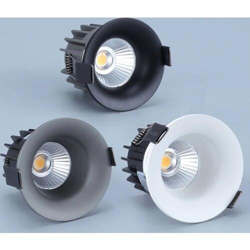 Super Bright Round Arc Dimmable Embedded Anti-glare LED COB Downlight 9W 12W 15W 18W 20W LED Ceiling Lamp Spot Light decoration
