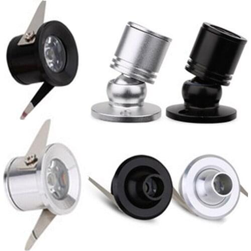 LED Spotlights Mini led ceiling Downlights 1W 3W AC85-265v DC12V small Surface Mounted Light bulbs for cabinet showcase