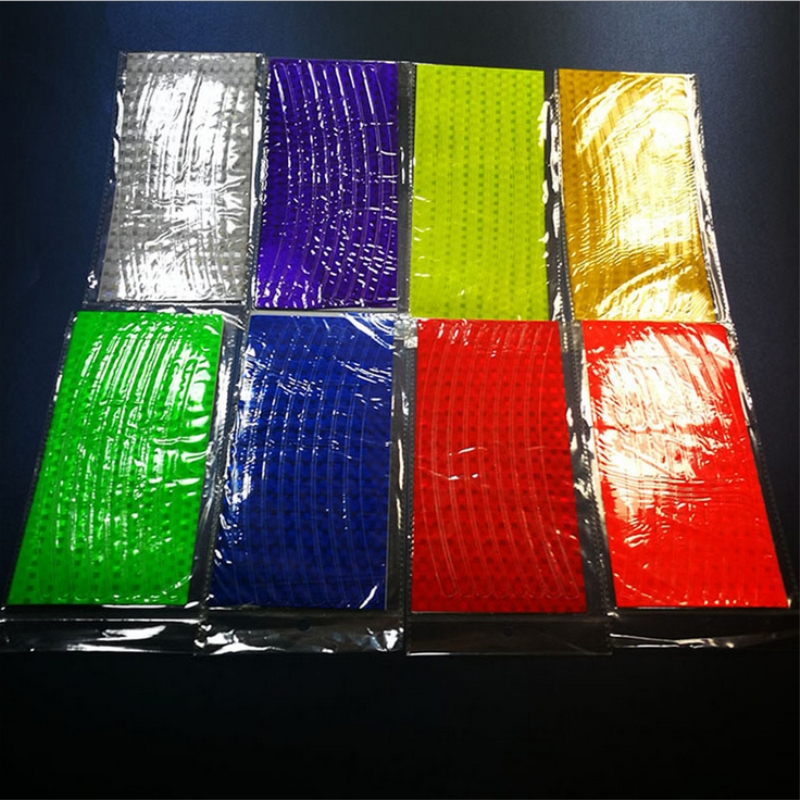 1 Pack Bicycle reflector 21cm x 8cm Fluorescent Bike Bicycle Sticker Cycling Wheel Rim Reflective Stickers Decal