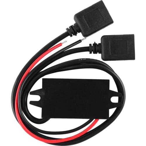 Universal USB Port 12V to 5V Reduction Voltage 3A USB 2.0 Navigator Carcorder Power Converter Car Charger with Dual USB