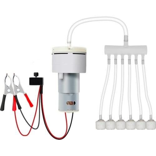 Air Pomp DC 12V Oxygen Pump Electric Mini Motor Aquarium Pomps 12 V Volt Adjust PWM Volume Fishing Aquarium Car Aerator Farmed