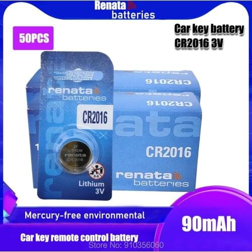 50pcs CR2016 CR 2016 BR2016 DL2016 LM2016 KCR2016 ECR2016 RENATA button 3v battery control toy car lithium battery watch