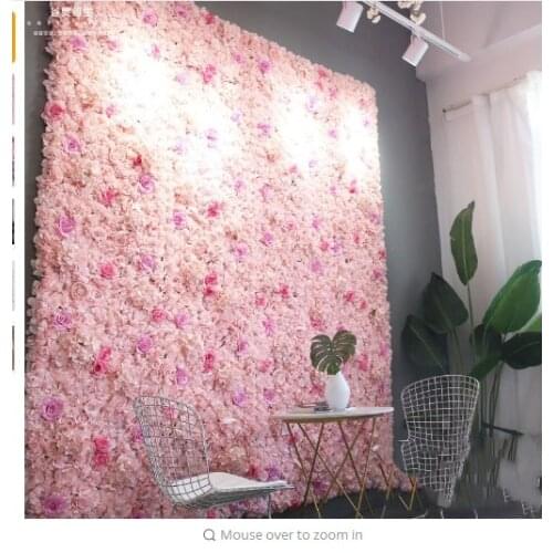 60X40CM Artificial Silk Rose Flower Wall Wedding Christmas Decoration Decorative Silk Hydrangea Wedding Decoration Backdrop