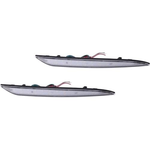 Car 12V LED White Light Rear Bumper Brake Lights Waterproof Driving Stop Tail Lamps for Tesla Model S 2012-2020