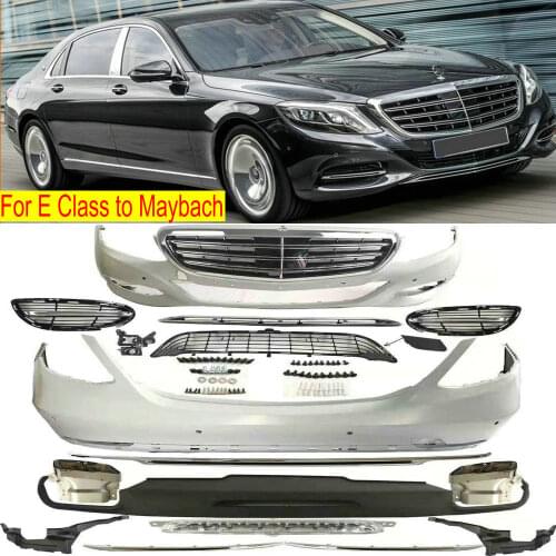 Maybach bodykit for Mercedes Benz E-class E300 E260 W213 Body kits bumpers + front grill+ front lip + diffuser + exhaust pipe