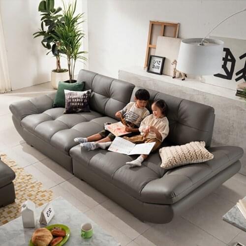 Living room Sofa functional genuine leather couch Nordic modern диван мебель кровать muebles de sala cama puff asiento sala futo