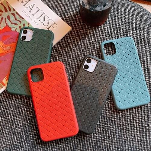 Breathable Mesh phone Case For iPhone 11 Pro Max XS 6 6S 7 8 Plus Weaving Grid Cover Coque for iPhone 12 Pro X XR Silicone Shell