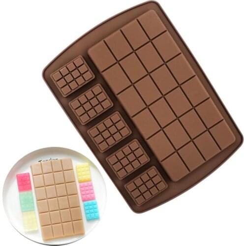 Cake Mold Waffle Chocolate Mold Fondant Patisserie Candy Bar Mould Cake Mode Decoration Kitchen Baking Accessories
