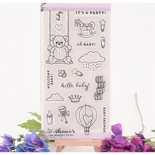 Hot selling Loving bear transparent clear stamp / silicone seal roller stamp DIY scrapbook album / card production