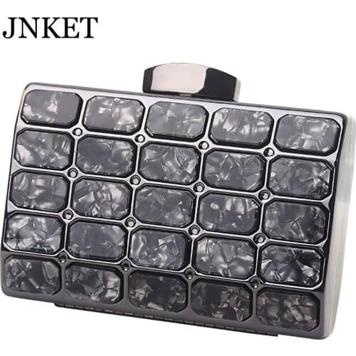 JNKET New Women Evening Bags Party Clutch Bags Handbag Female Banquet Bag Chain Shoulder Bags