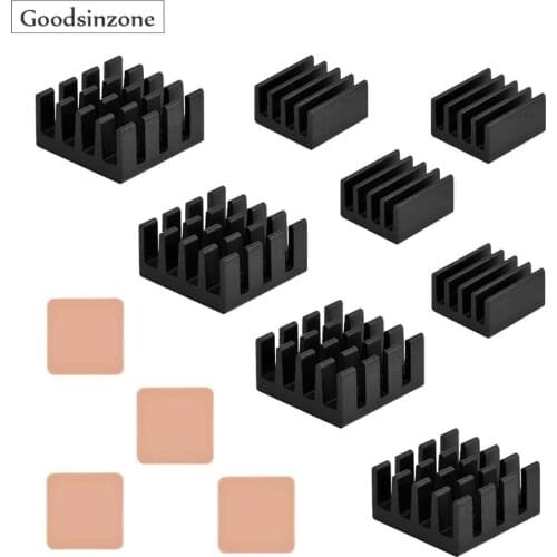 12 Pcs/Lot Raspberry Pi Heatsink Cooler Circuit Board Cooling Kit, Fin for Cooling Cooler Raspberry Pi 3, Pi 2, Pi Model B
