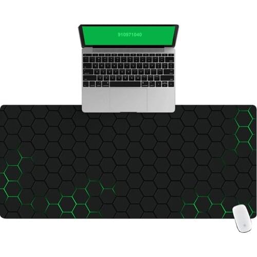 Green 3D hexagon Office Computer Desk Mat Table Keyboard Big Mouse Pad Laptop Cushion Desk Non-slip Mat Gamer Mousepad Mat