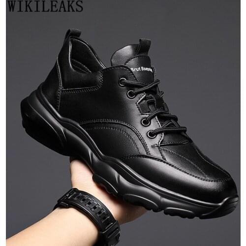 Black Mens Shoes Casual Men Sneakers Fashion Leather Casual Shoes Man Designer Running Shoes Men Zapatillas De Hombre Chaussure