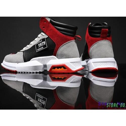 Fashion Men Casual Shoes Autumn Winter Boots Men High Top Sneakers Male Luxury Footwear 2021 New White Men High-top Shoes Men S