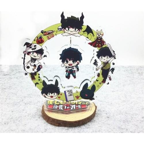 My Hero Academia Keychain Anime Figure Acrylic Stand Model Toy Deku Might Shigaraki Tomura Collection DIY Handmade Jewelry 12cm