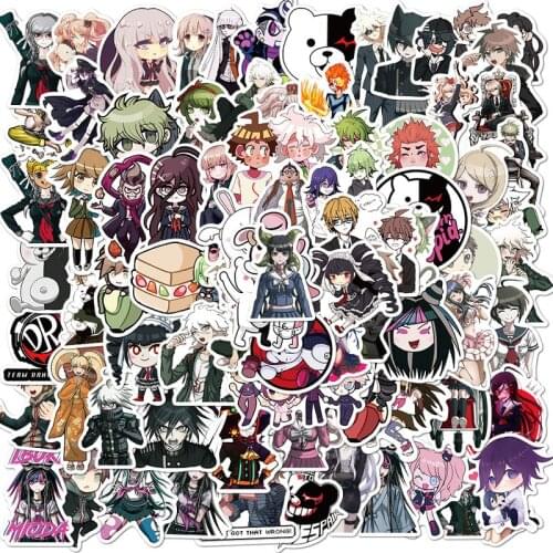 10/50/100pcs Mixed Danganronpa Game Stickers DIY Snowboard Laptop Luggage Fridge Guitar Graffiti Waterproof Classic Toy Stickers