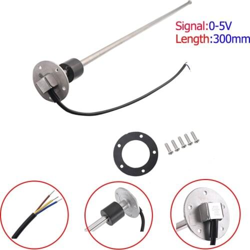 New 300mm 0~5V Output Signal Fuel Level Sensor Water Level Sensor Water Level Sensor Fuel Sending Unit For Car Boat Gps Tracker