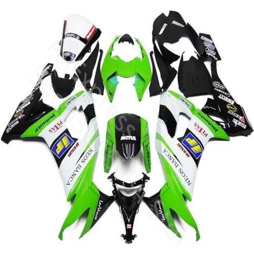 Custom green white black motorcycle fairing for Kawasaki ZX10R 2008 2009 2010 body Fairing Ninja ZX 10R 08-10