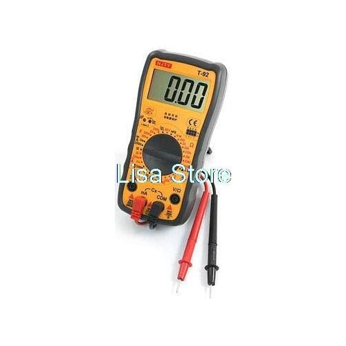 AC/DC Volt Current Capacitance Resistance Digital Multimeter T-92 w Testing Lead