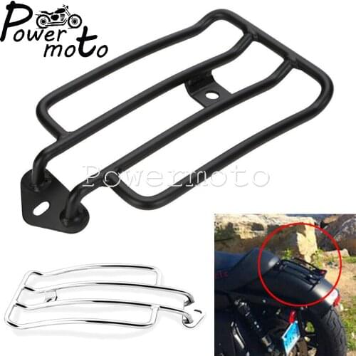 Black Motorcycle Rear Solo Seat Luggage Rack Support For Harley Sportster XL 883/R XL 883C 1200C Superlow - XL 883L XL 1200L